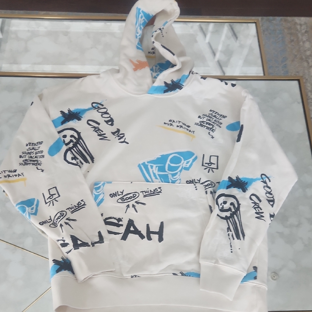 Zara unworn White Hoodie